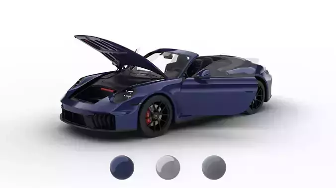 Porsche 911 Carrera 4GTS Cabrio 2025 HQ 3d model