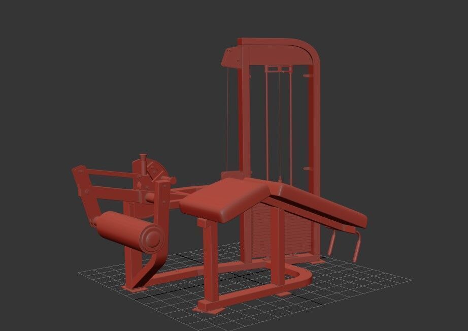 HAMMER STRENGTH SELECT LEG CURL 3D model_3