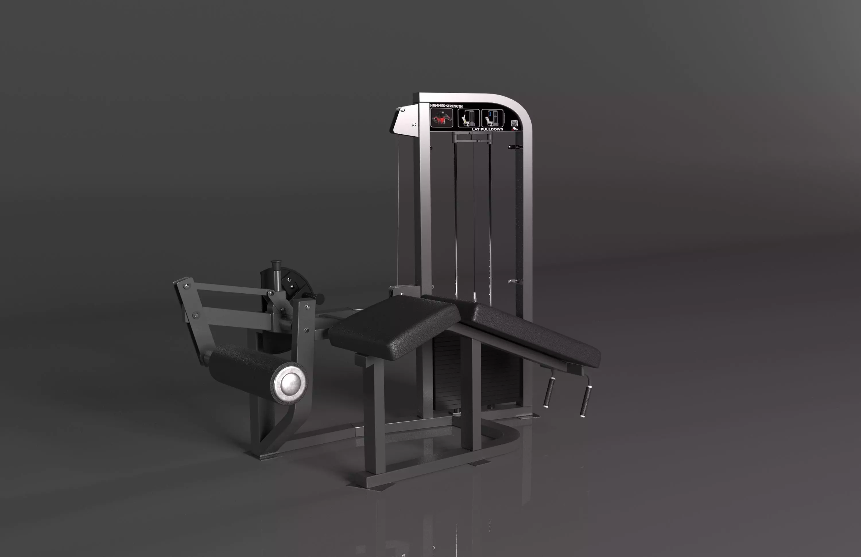 HAMMER STRENGTH SELECT LEG CURL 3D model_0