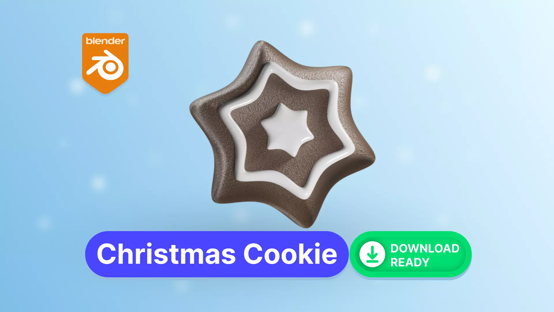 Christmas Cookie Free low-poly 3D model_0