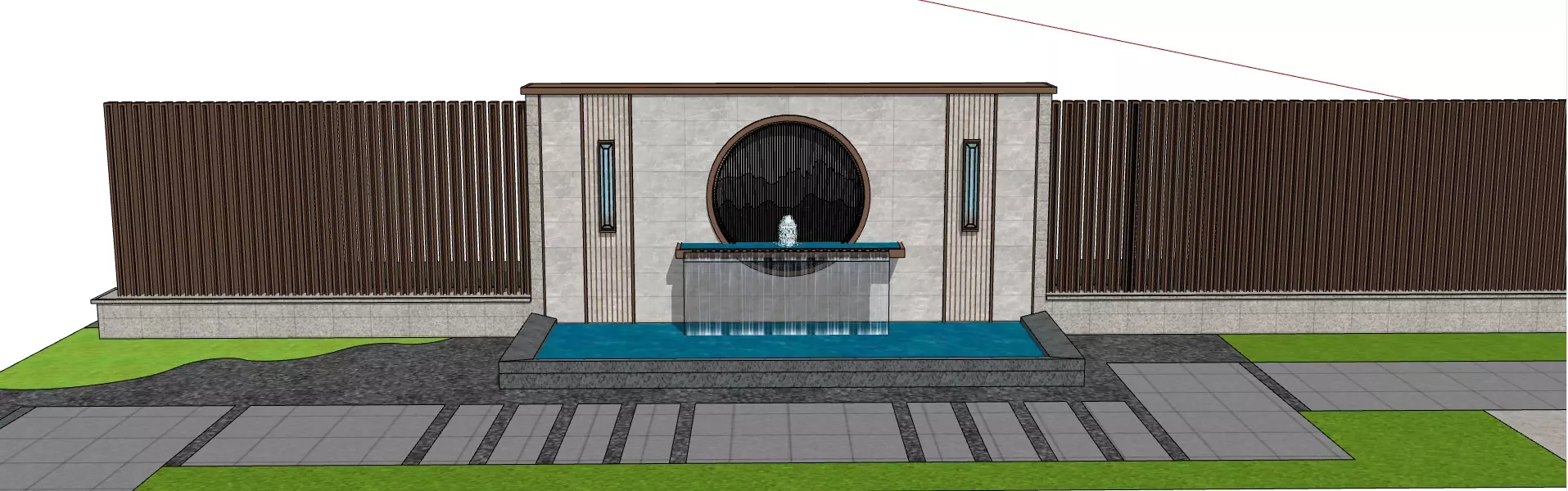 landscape wall-Chinese style-3 3D model_0