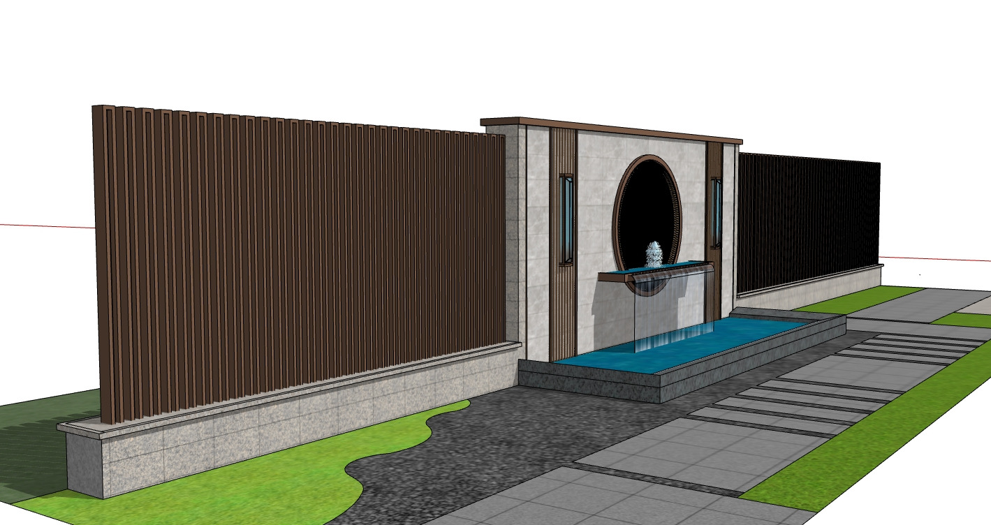 landscape wall-Chinese style-3 3D model_1