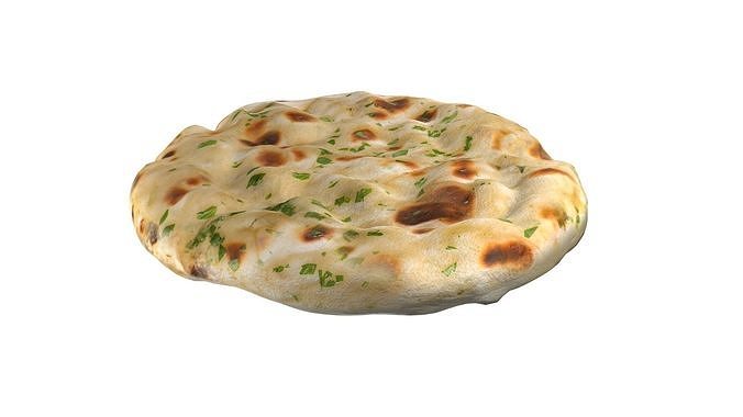 Indian Naan  Low-poly 3D model 2