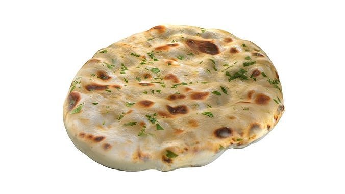 Indian Naan  Low-poly 3D model 4
