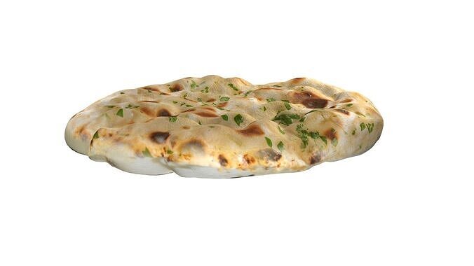 Indian Naan  Low-poly 3D model 3
