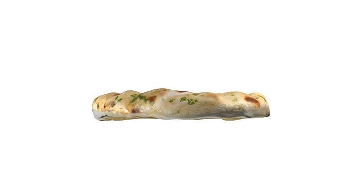 Indian Naan  Low-poly 3D model 6