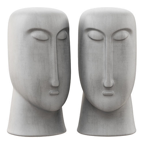 Sculpture abstract face 3D model