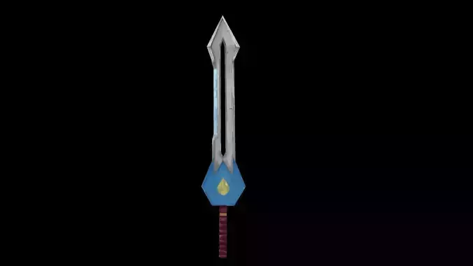 Low-Poly Sword - Hand Painter Free low-poly 3D model