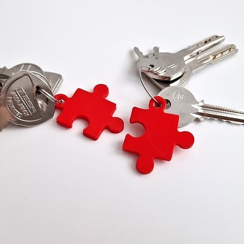 Puzzle Piece Keychain 3D print model
