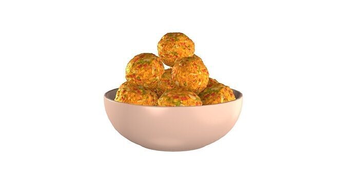 Laddu Indian Sweets Low-poly 3D model 2