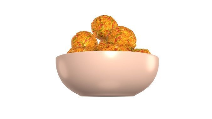 Laddu Indian Sweets Low-poly 3D model 5