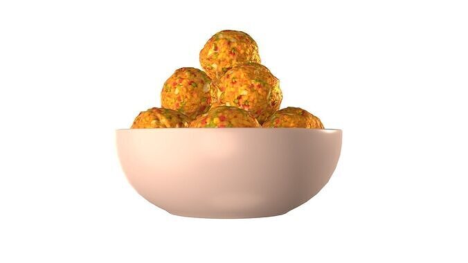 Laddu Indian Sweets Low-poly 3D model 6