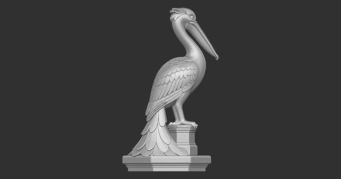 Lovely Pelican Statue 3D print model