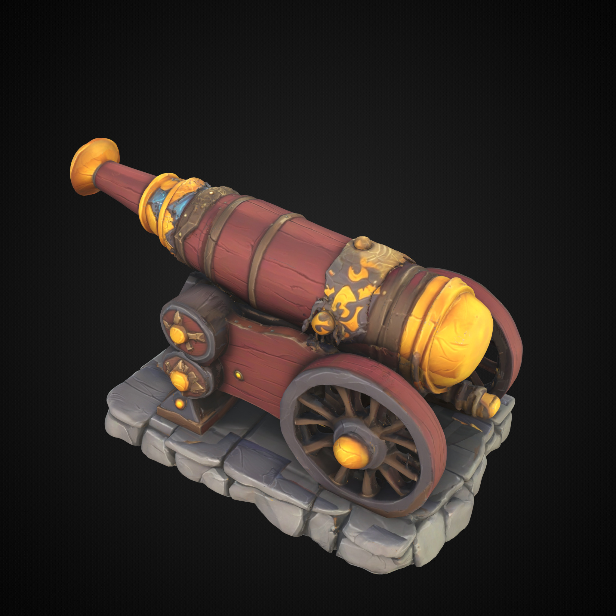 Stylized Asset - Cannon 3D model_5