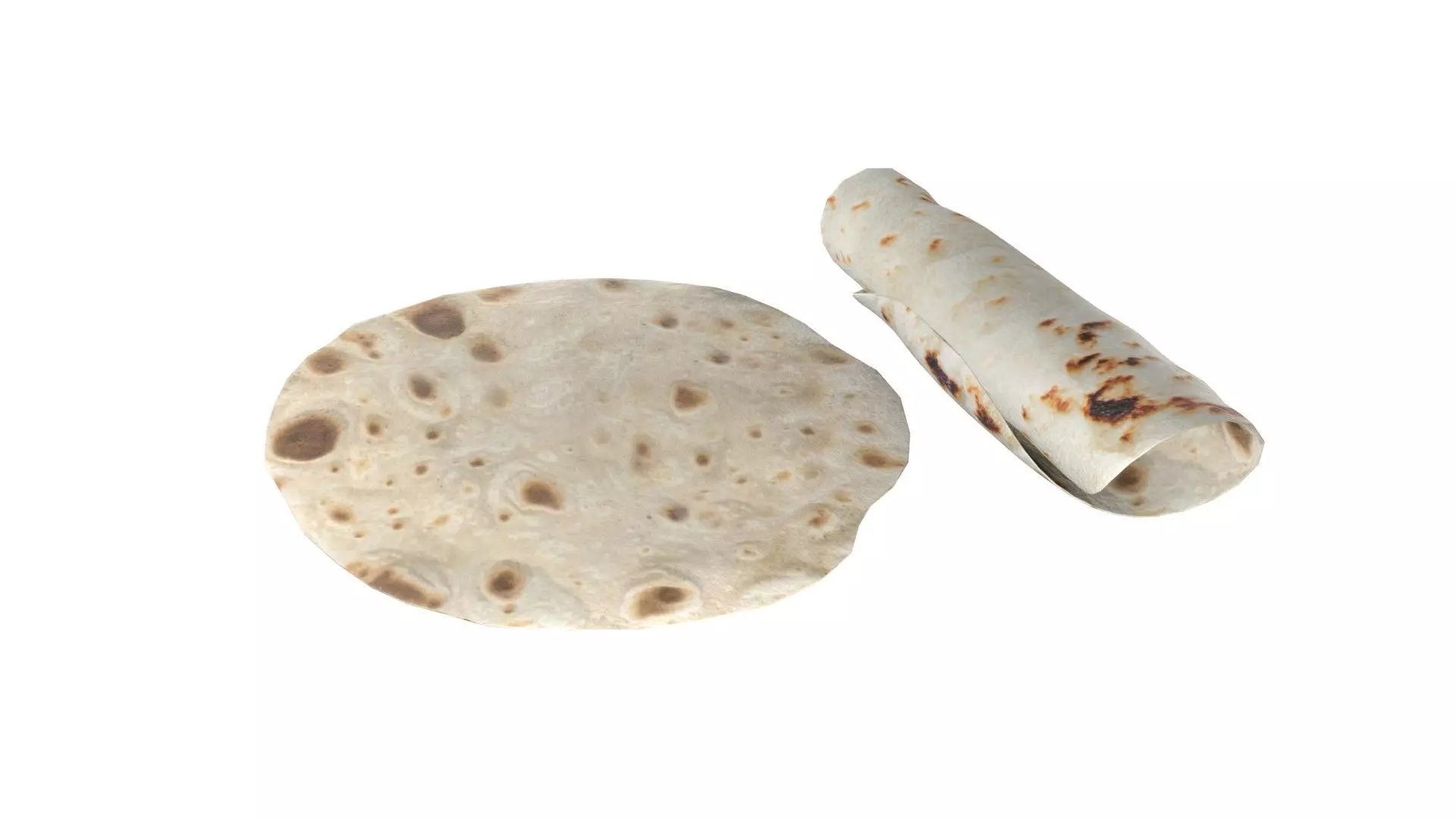 Tortilla Roti Low-poly 3D model