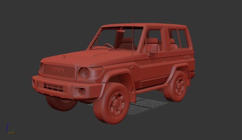 Toyota Land Cruiser J71 3door VXR 2017 3D print model_1
