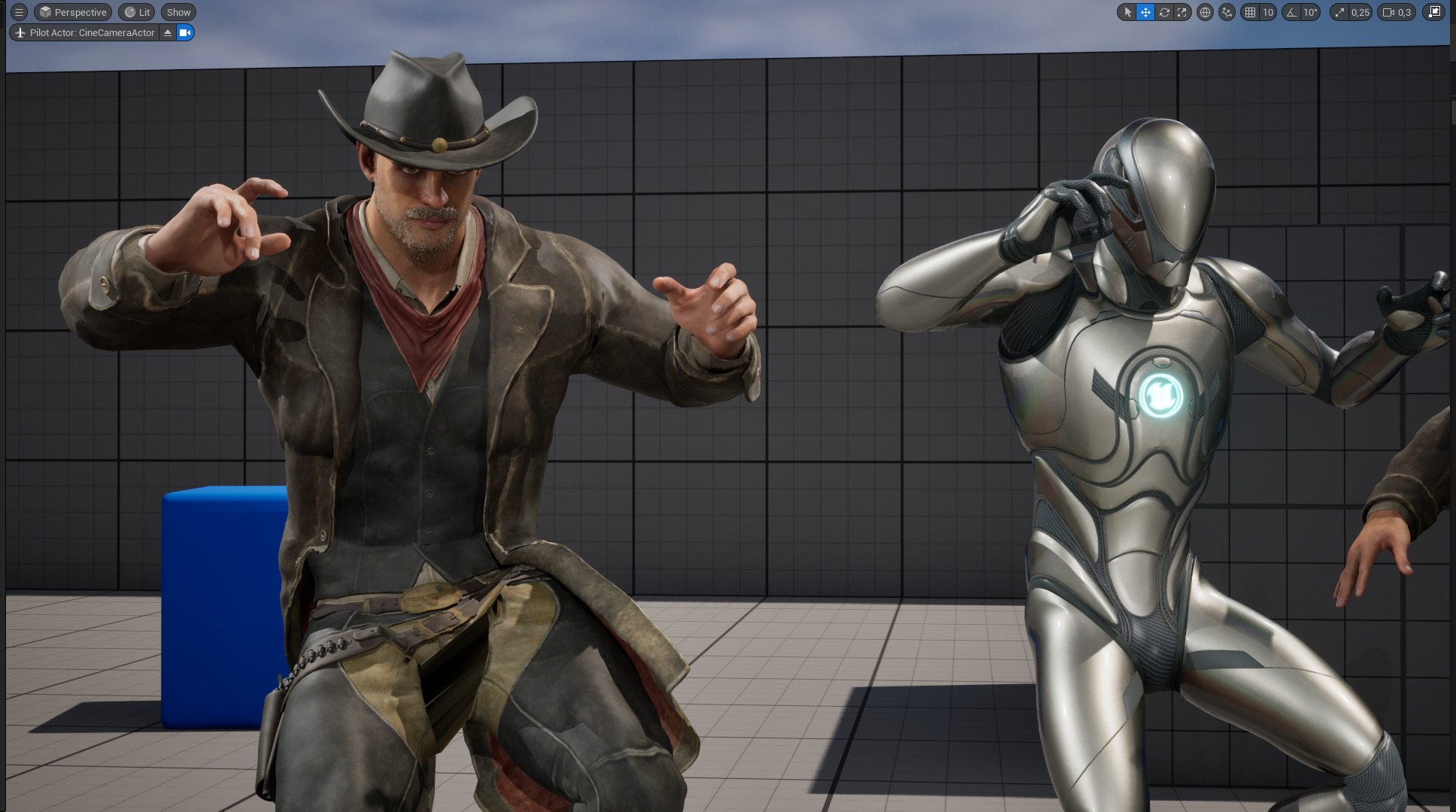 Realistic Western Cowboy Fighter Character Wild West Gunslinger Low-poly 3D model_22