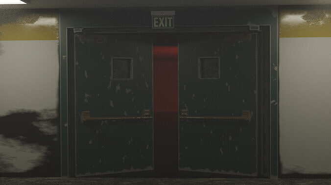 Rusted door  3D model