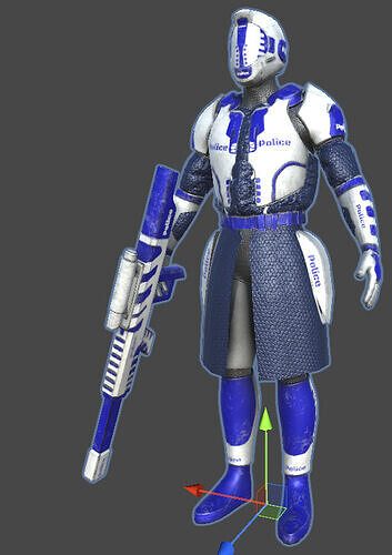 Futuristic Police Soldier 02 - Unity Asset Game Asset Low-poly 3D model