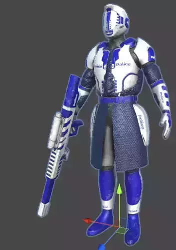 Futuristic Police Soldier 02 - Unity Asset Game Asset