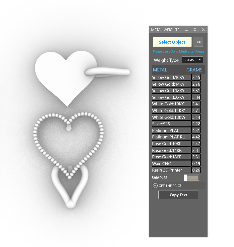 Heart necklace 3D print model_8