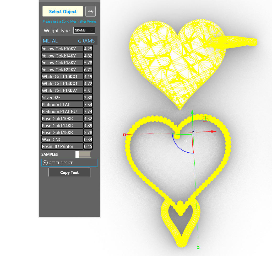 Heart necklace 3D print model_7