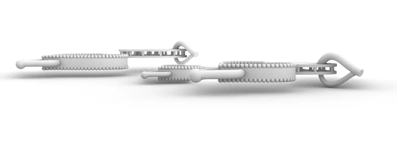 Heart necklace 3D print model_0