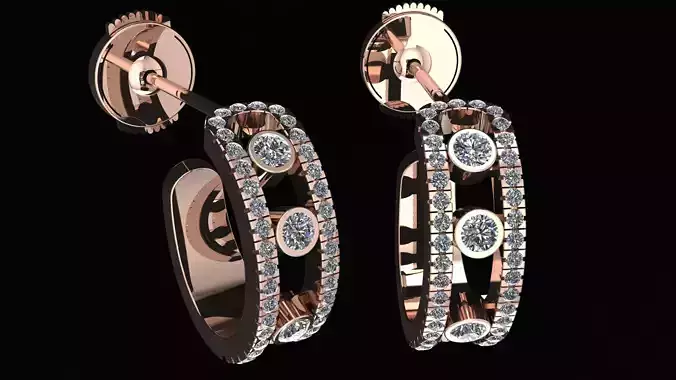 MESSIKA 3D EARRING 3D PRINTING MODEL