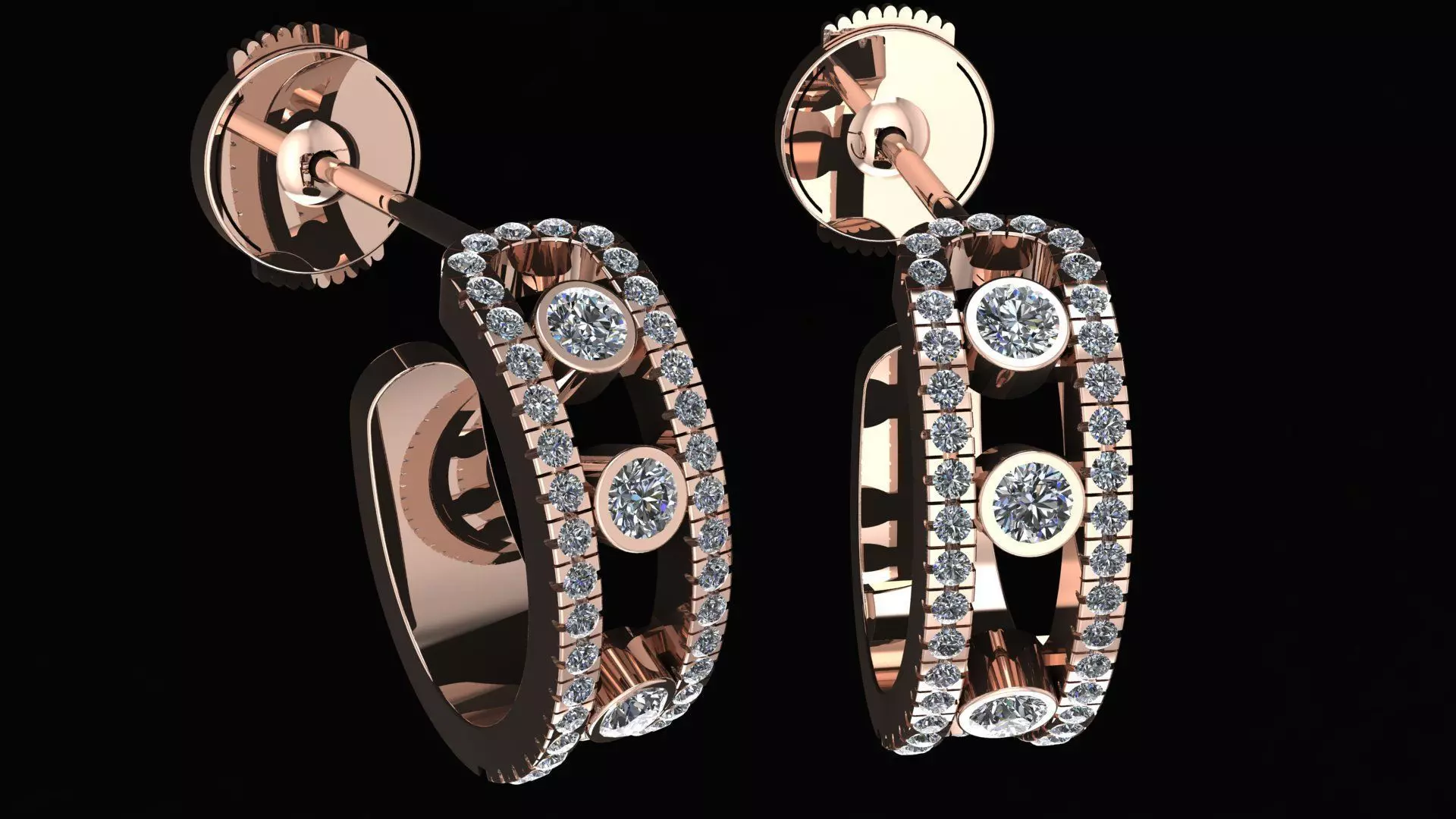 MESSIKA 3D EARRING 3D PRINTING MODEL 3D print model