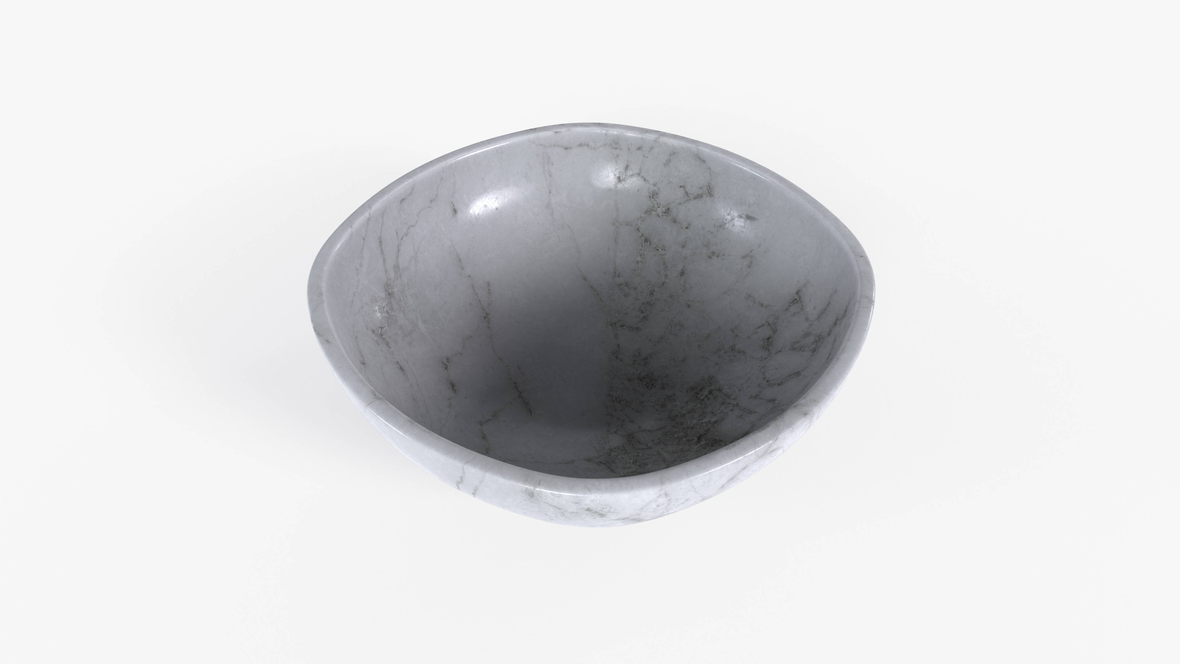 Bowl Marble L Low-poly 3D model_2