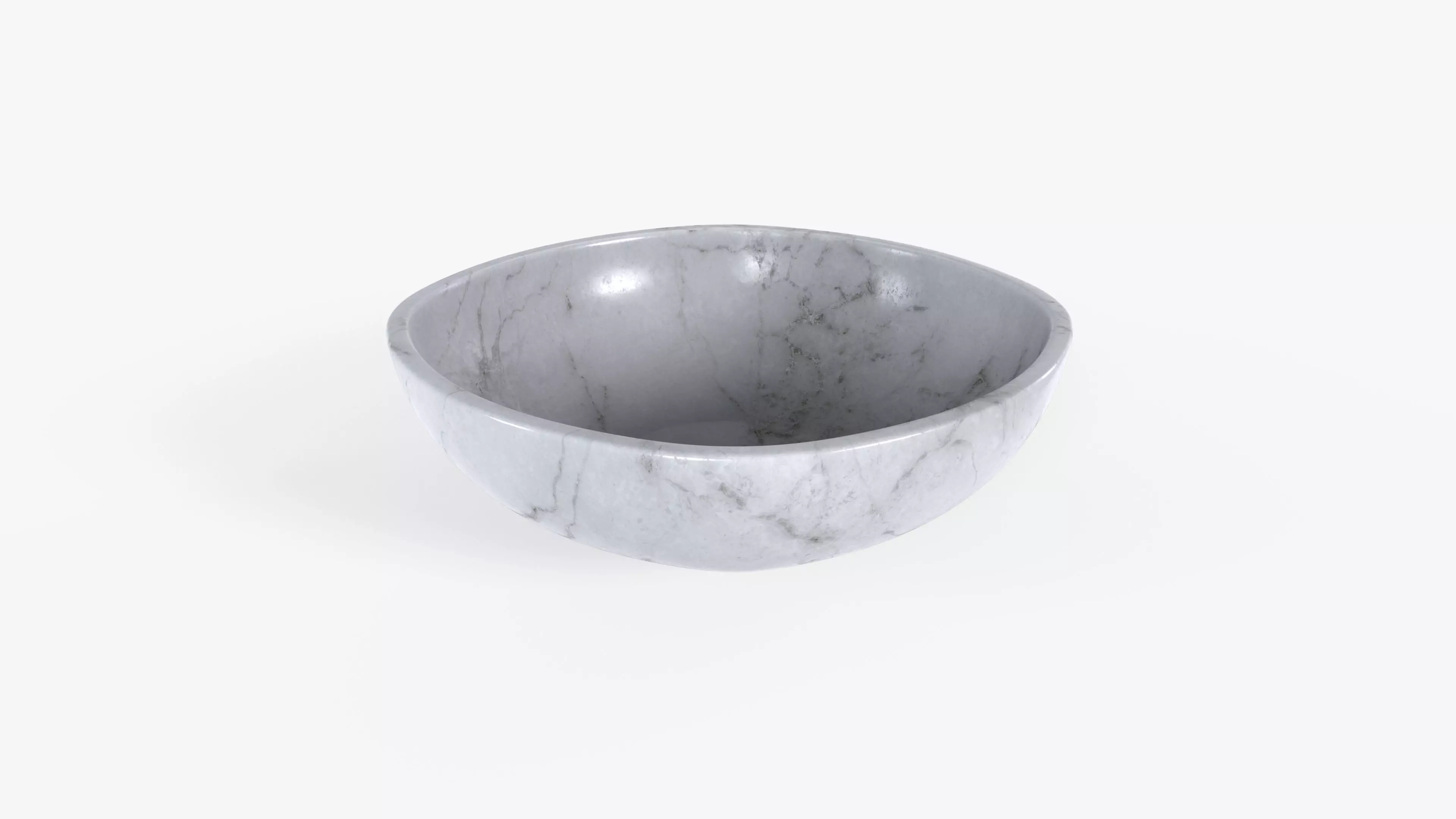 Bowl Marble L Low-poly 3D model_0