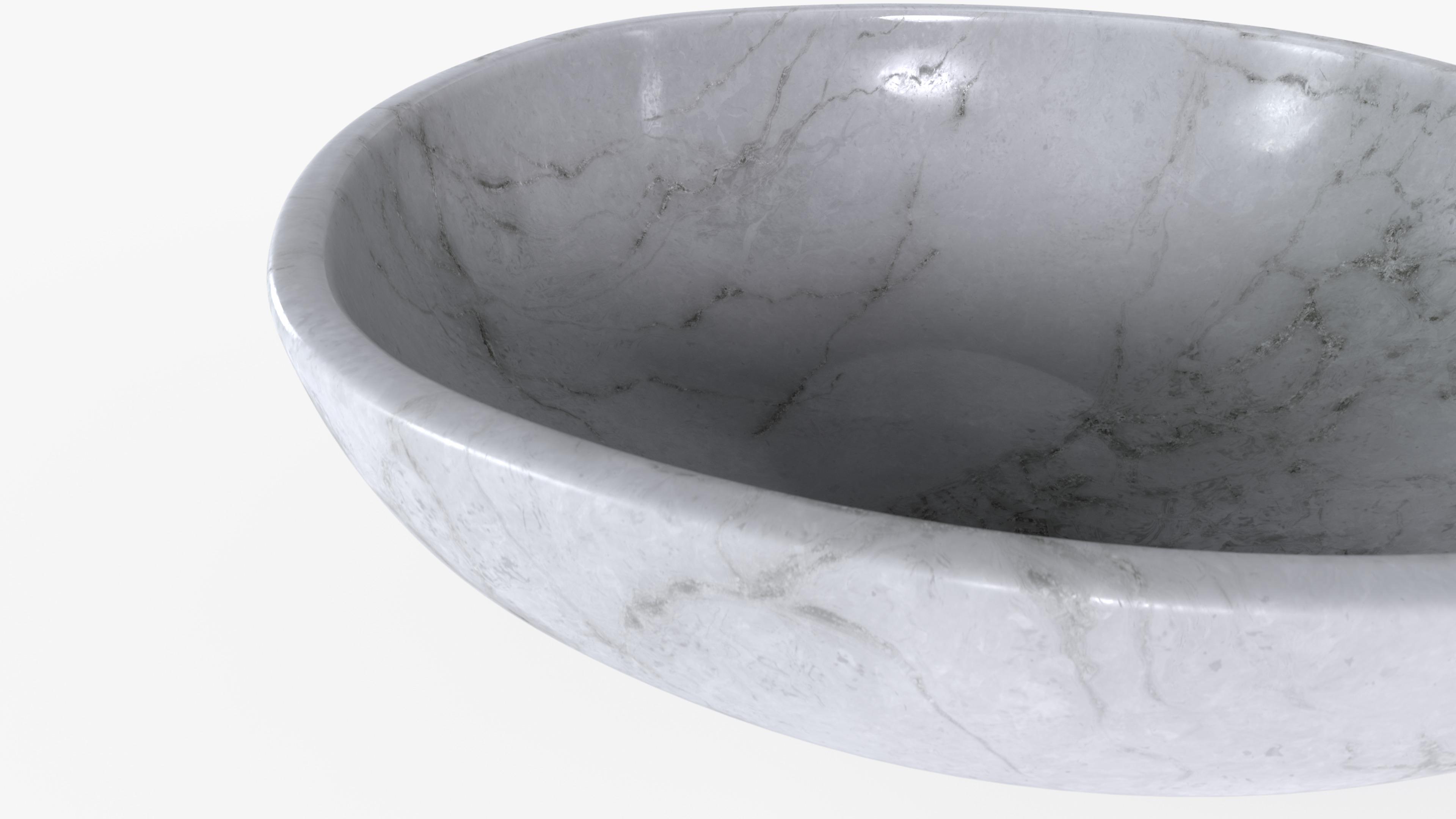 Bowl Marble L Low-poly 3D model_7