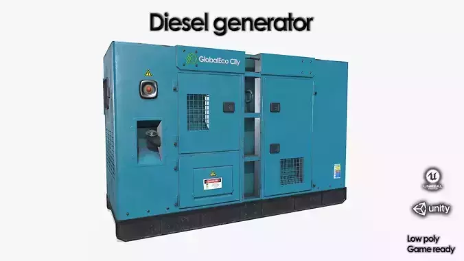 Diesel generator blue