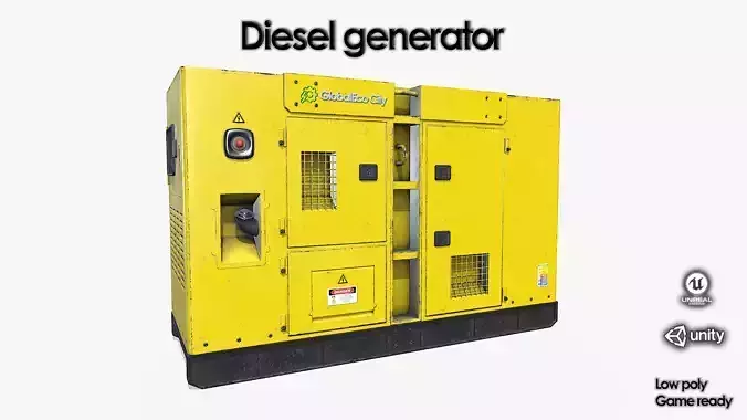 Diesel generator yellow