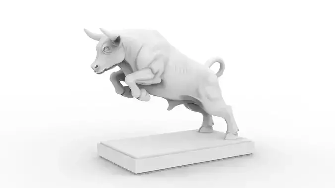 Charging Bull Sculpture 3D Print Model