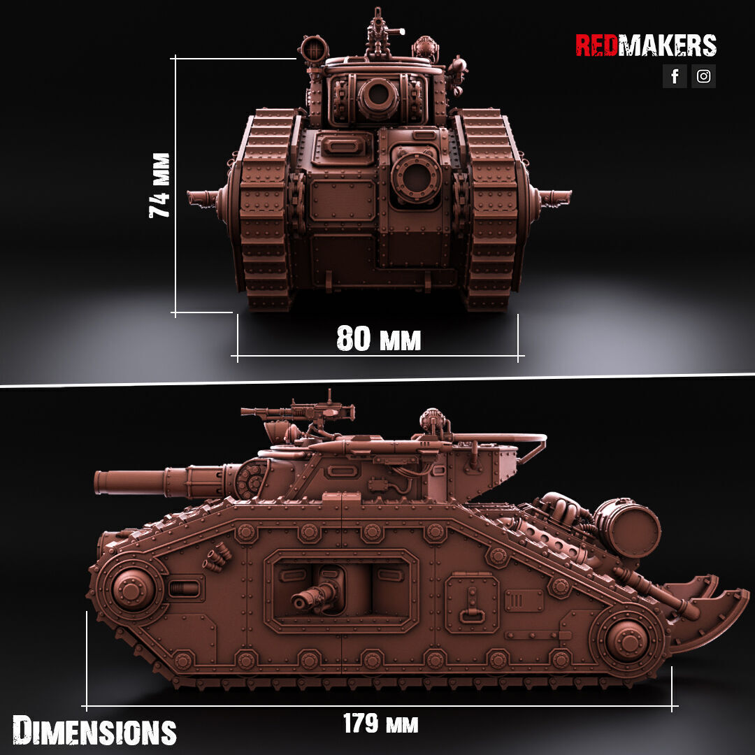 Bastion - Solar Heavy Tank - Imperial Force 3D print model_8
