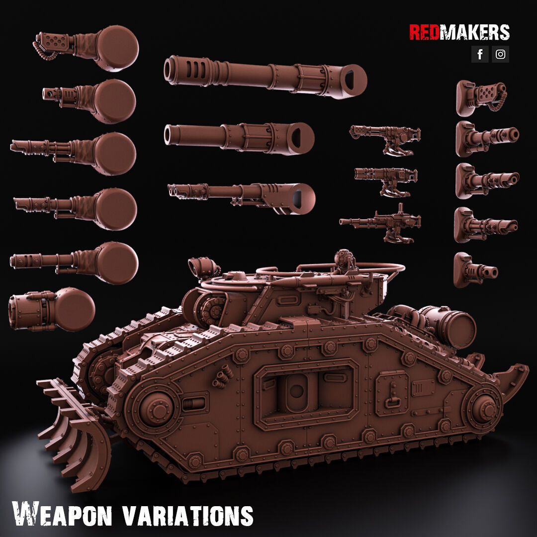 Bastion - Solar Heavy Tank - Imperial Force 3D print model_6