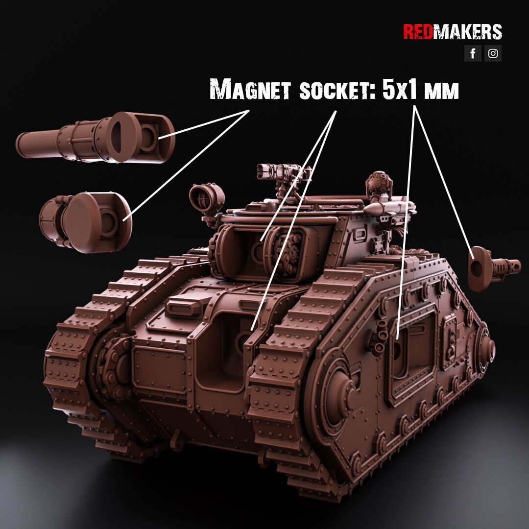 Bastion - Solar Heavy Tank - Imperial Force 3D print model_7