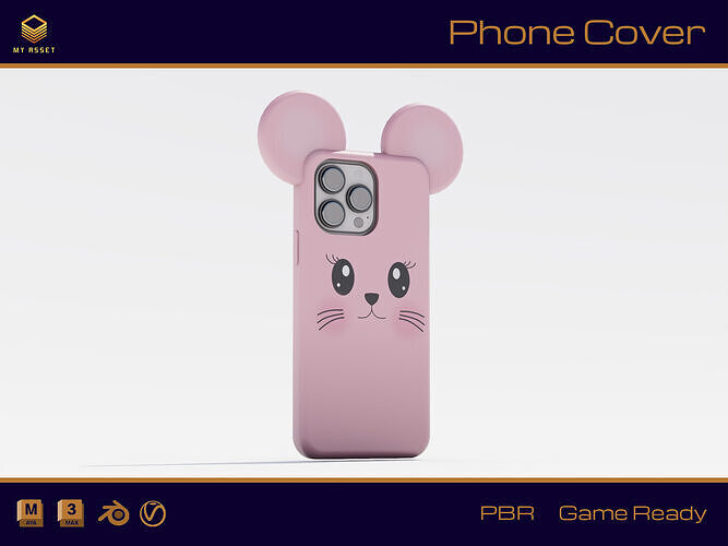 phone cover Low-poly 3D model