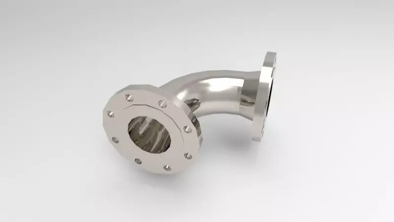 Flange Elbow 3D print model_0