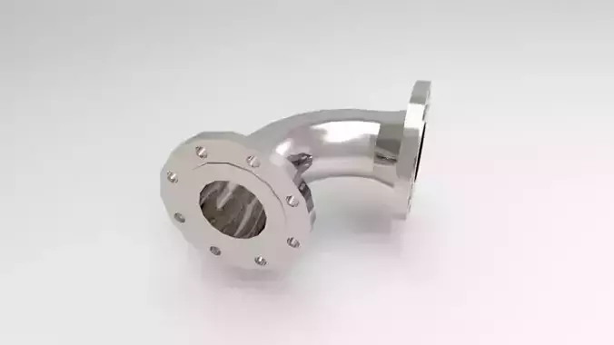 Flange Elbow 3D print model