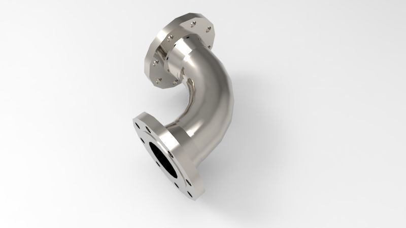 Flange Elbow 3D print model_4