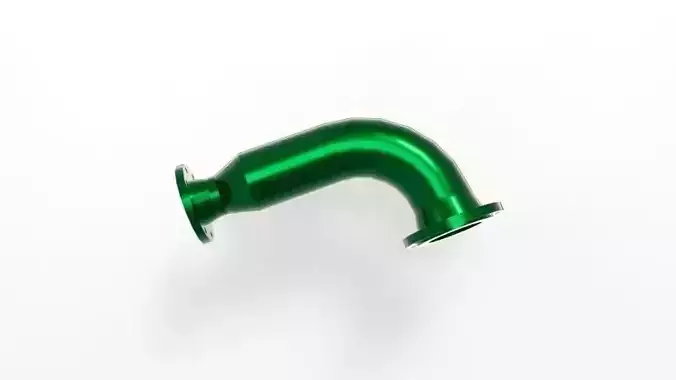 Flanged offset elbow 3D print model