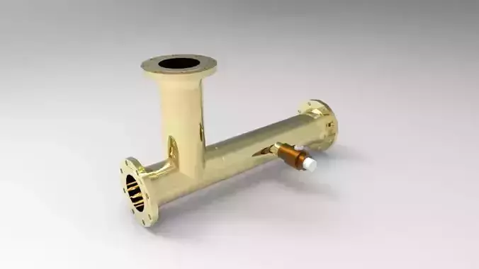 Flanged pipe tee with safety relief 