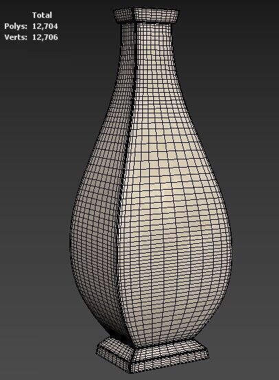 Golden Vase 3D model_6