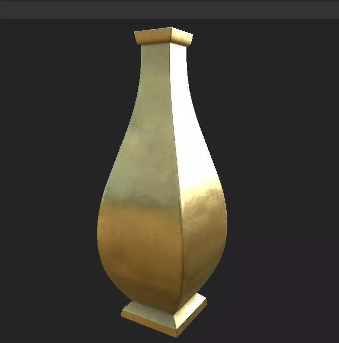 Golden Vase 3D model_0