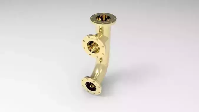 Flanged Y-branch pipe