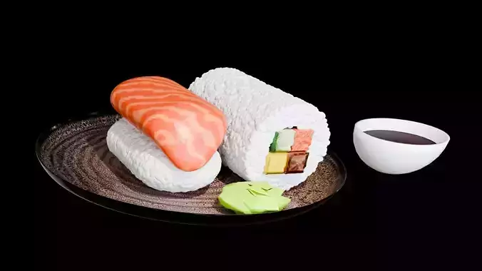 Asian food sushi