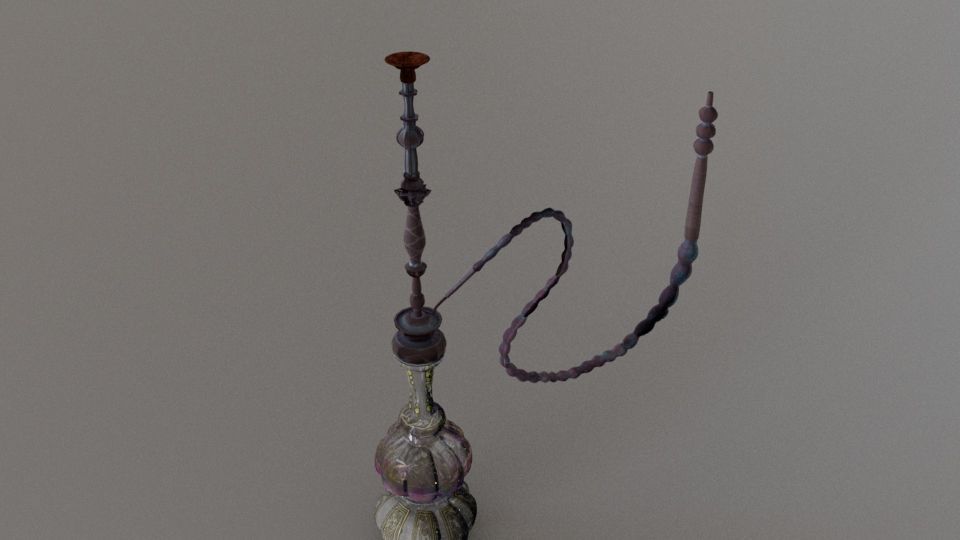 Stylized Hookah-Shisha 3D Model Low-poly 3D model_7