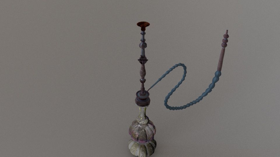 Stylized Hookah-Shisha 3D Model Low-poly 3D model_8